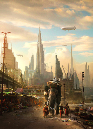 Illustration for article titled Bustling Spacedocks And Weird Cities In 2009's Coolest Book/Magazine Covers